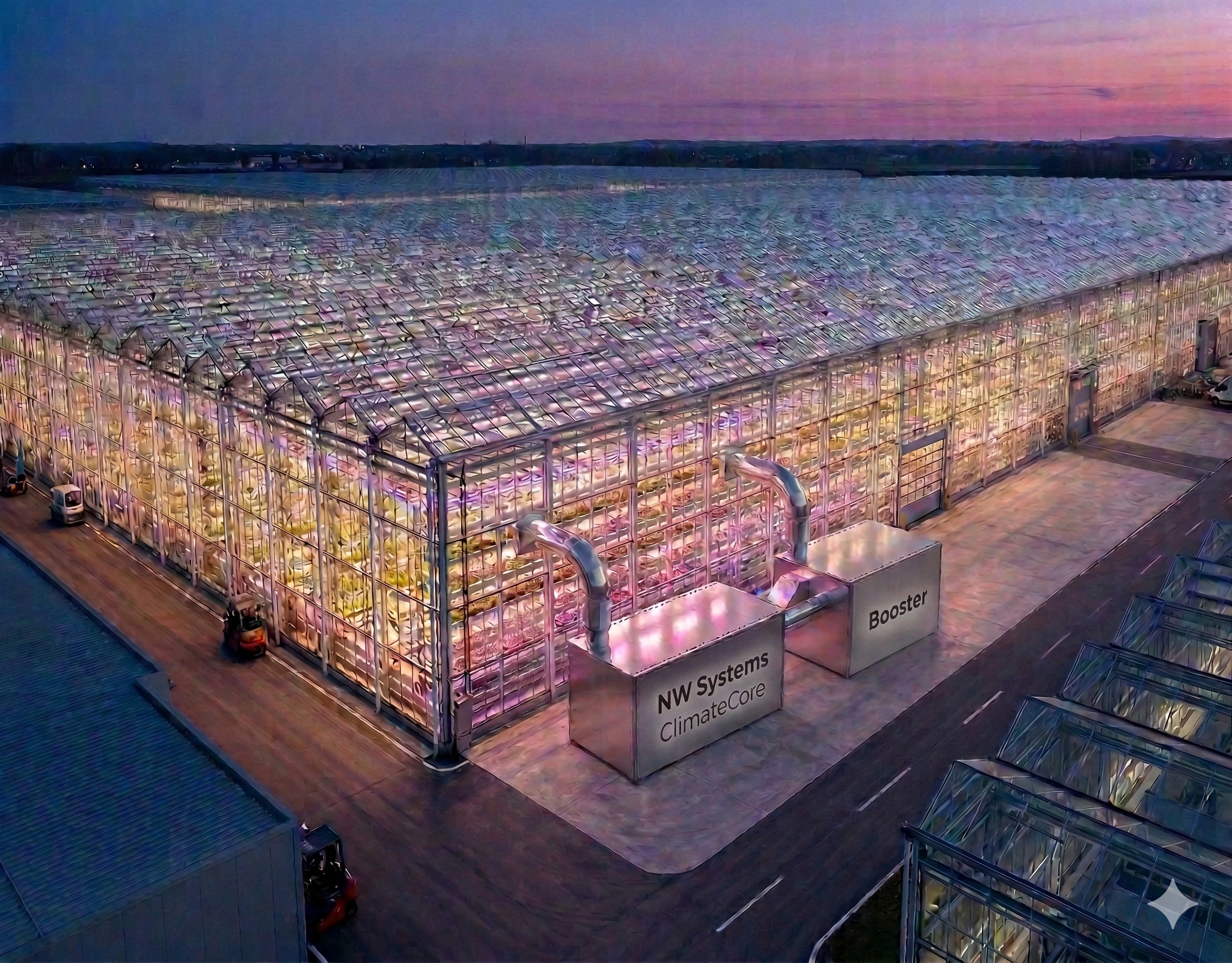 Large-scale industrial block greenhouse complex